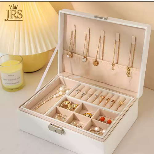 EleganceVault™ | Joyero portátil. Caja Joyero Organizadora Doble Capa